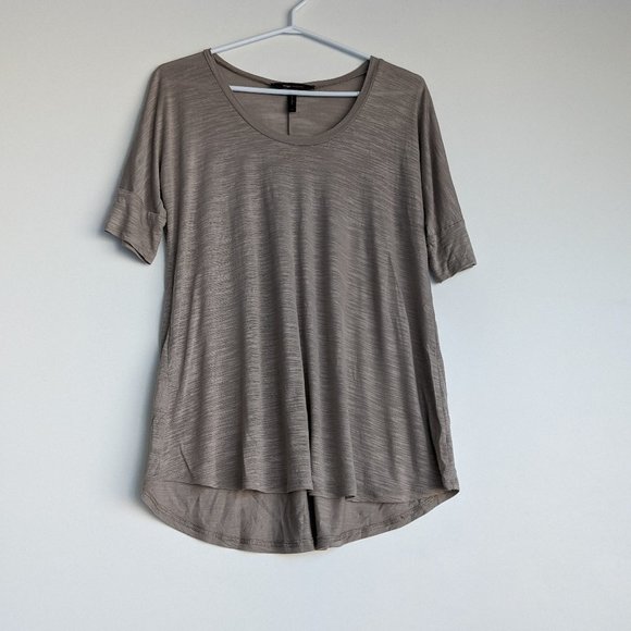 BCBGMaxAzria Leslie Tee Cinder Beige Size Small - Picture 2 of 5